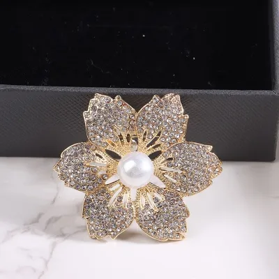 Trendy New Flower Design Women Hijab Brooch